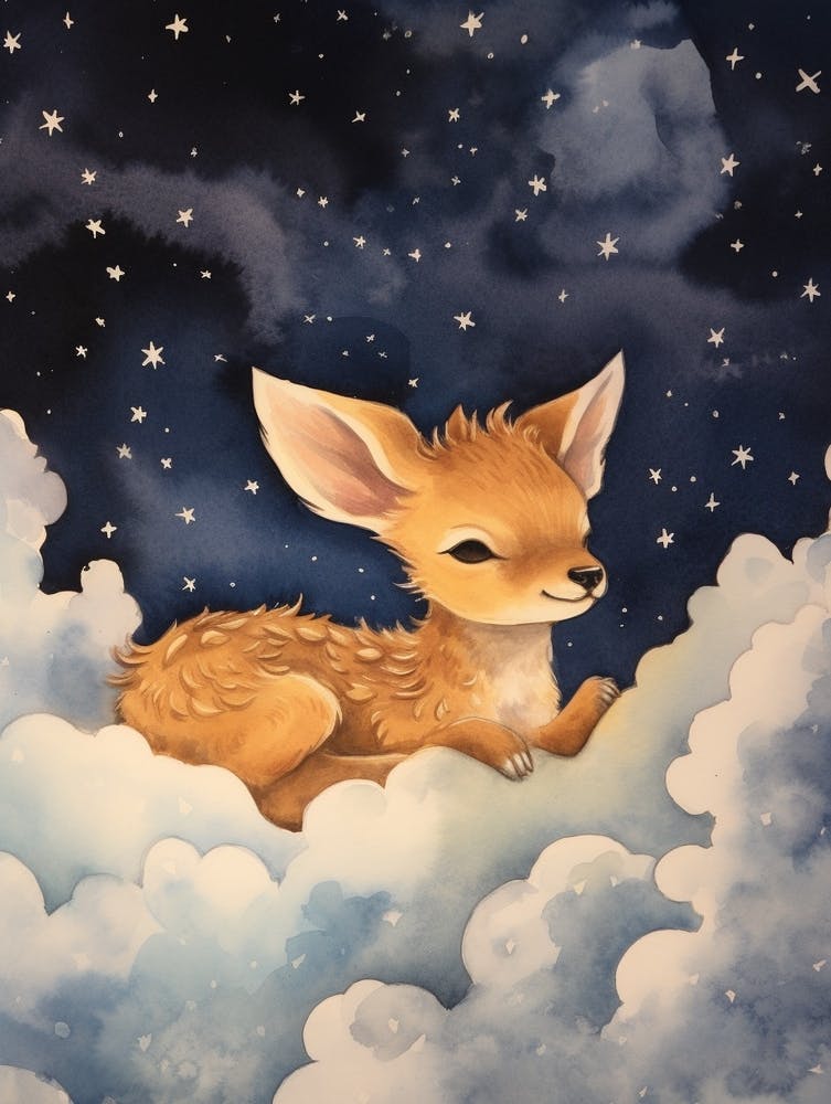 Baby Deer 6 Sleeping In The Clouds