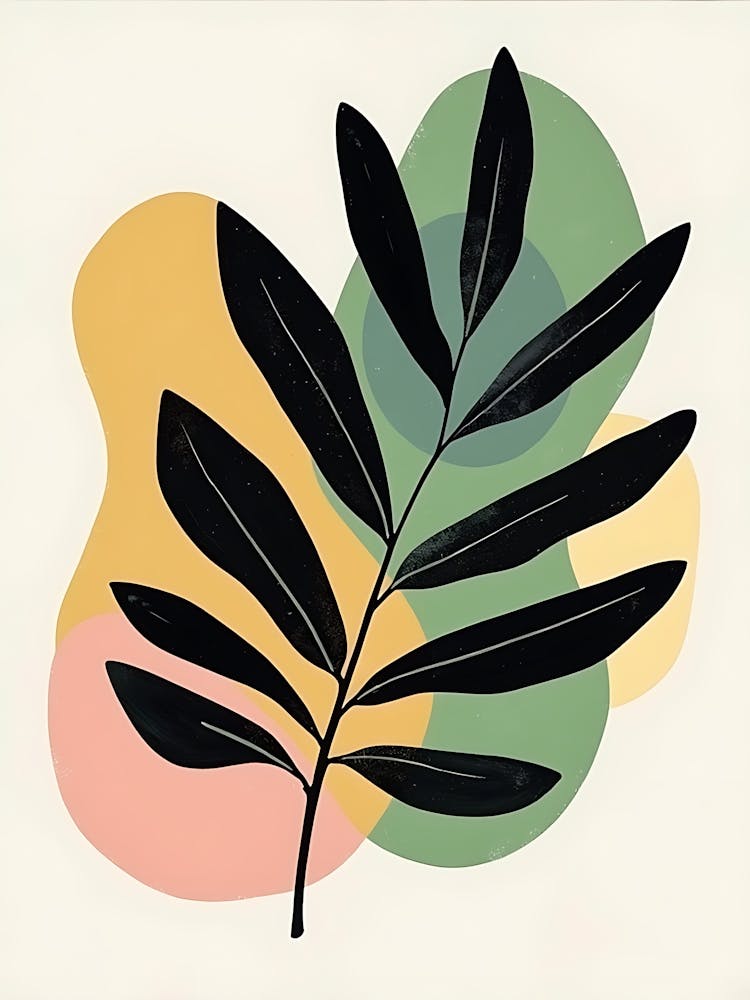Pastel Plant Whispers A Subtle Nature Touch