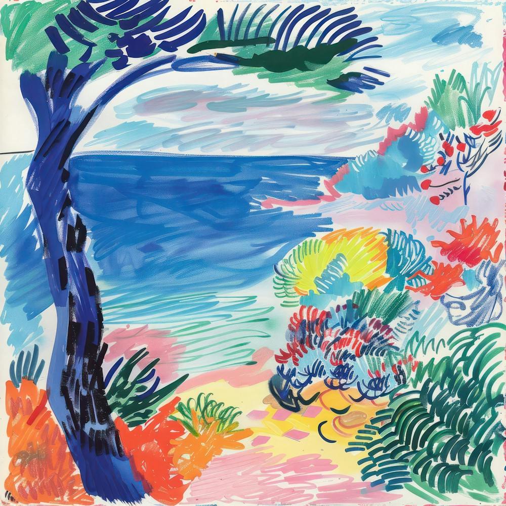 Seaside Painting Matisse Style 9
