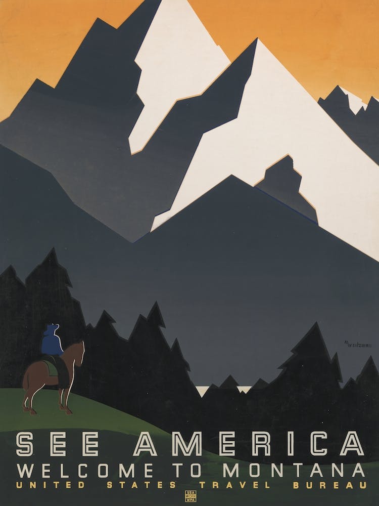 See America Montana Travel Poster