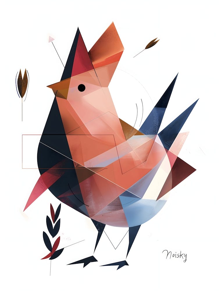 Rooster, Minimalism, Cubism