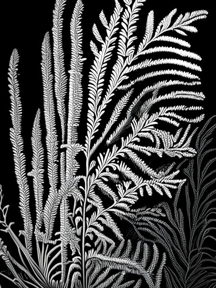 Asparagus Fern Linocut
