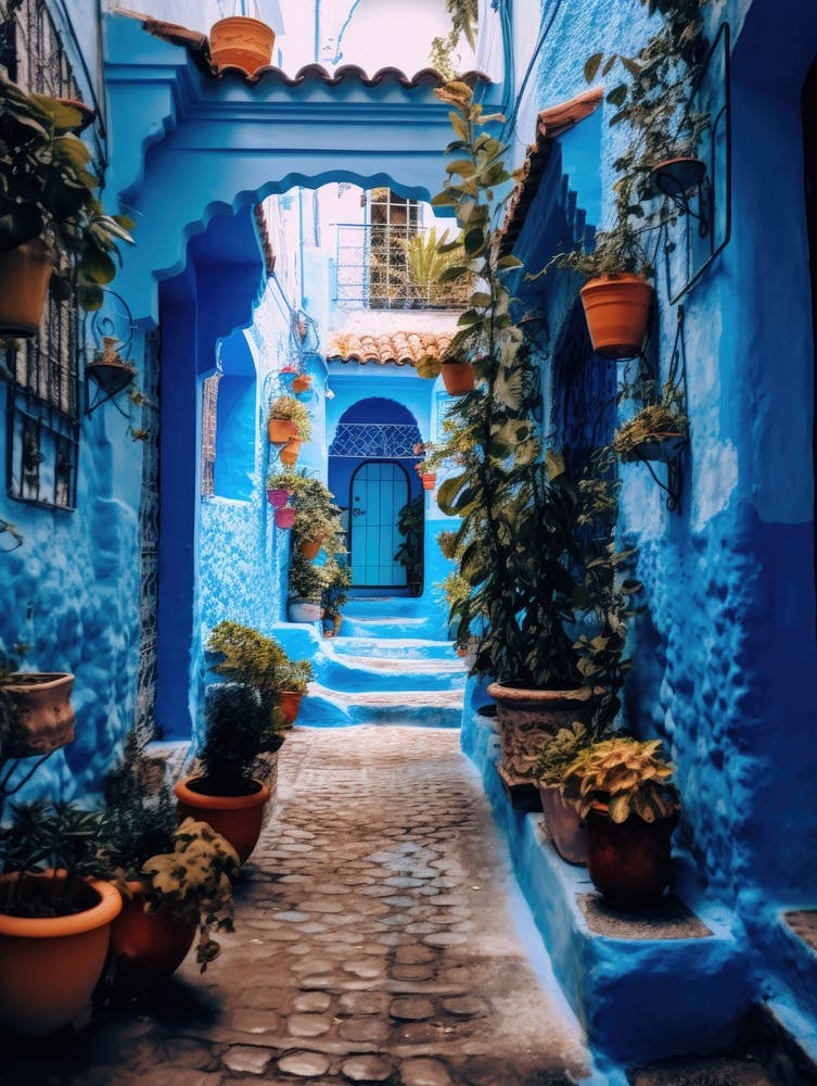 Rue bleue à Chefchaouen