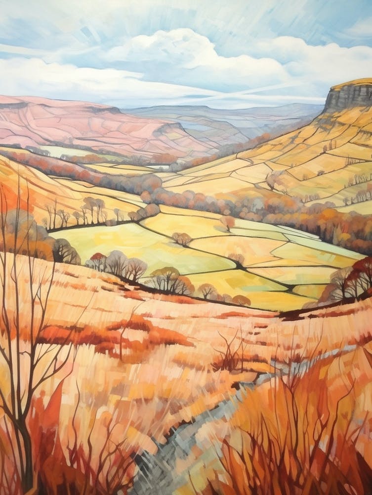 Autumn National Park Painting Brecon Beacons National Park Wales 2