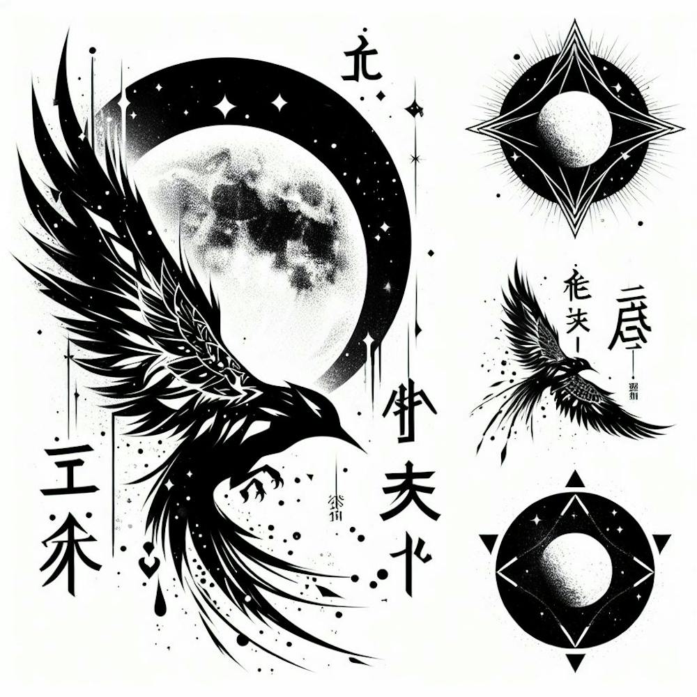 Crow Tattoo Design
