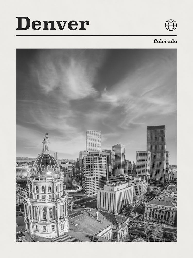 Denver Colorado Black And White