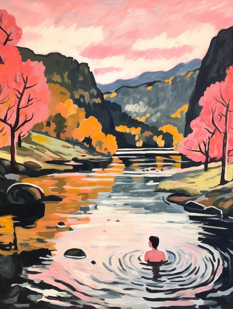 Wild Swimming At Rydal Water Cumbria 3