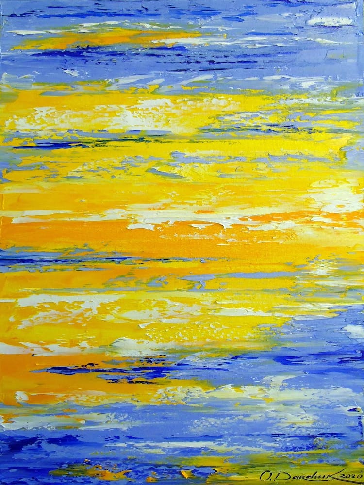 Abstract blue and yellow