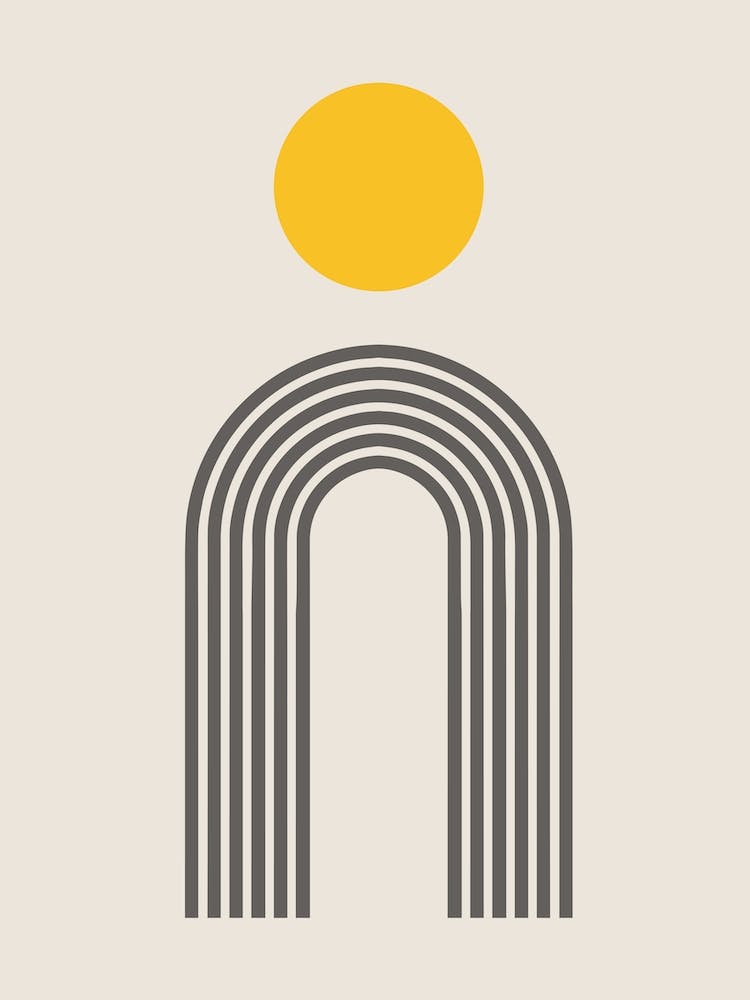 Arches Set Mustard Yellow Dot Sun