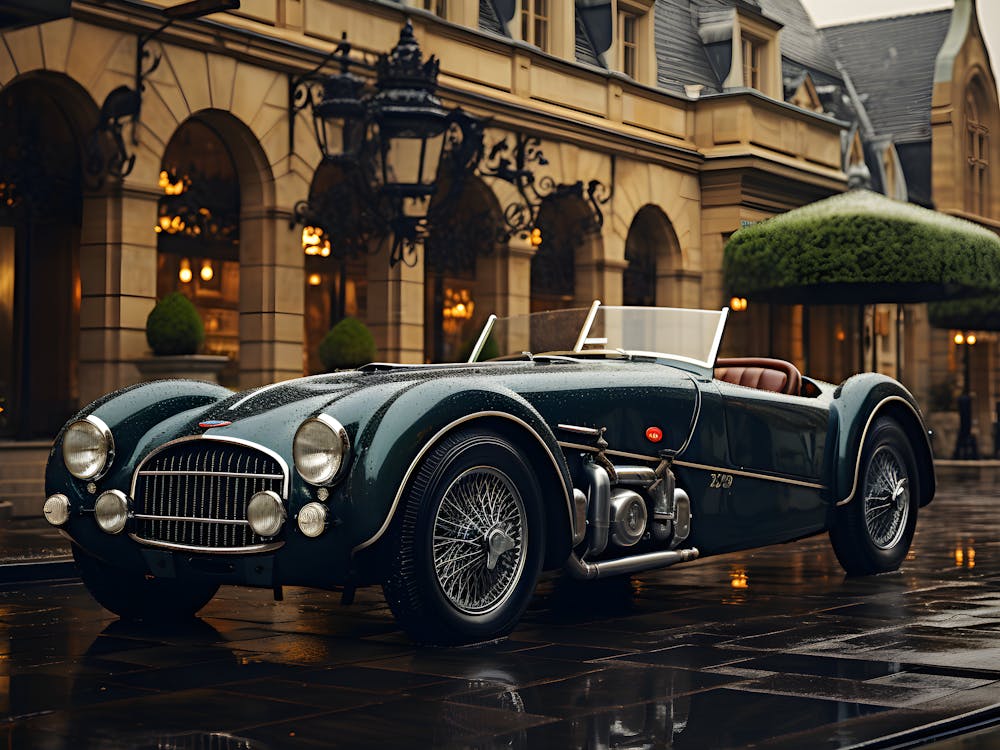 Cruising Through Time – Retro Car Print For Vintage Lovers