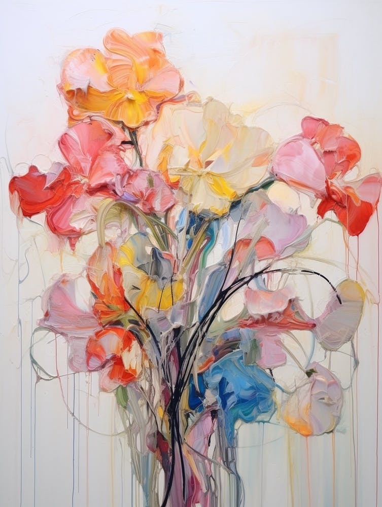 Abstract Flower Painting Carnation 3