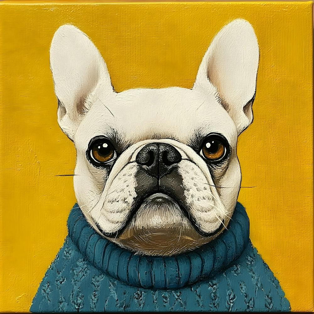 Frenchie In Yellow And Blue 6