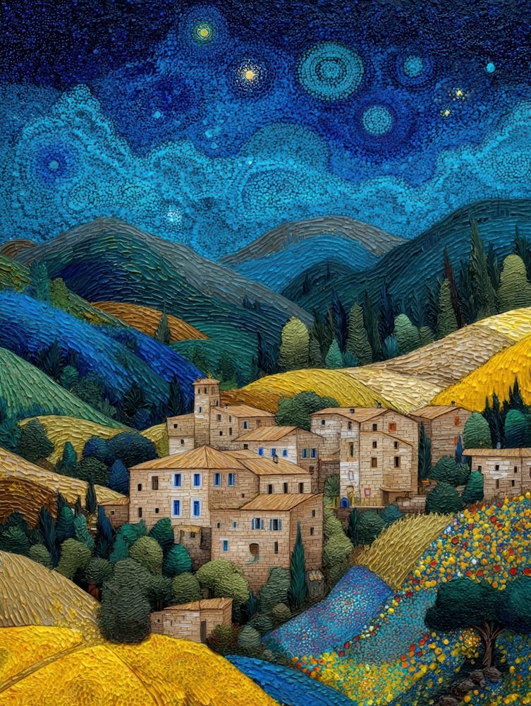 Starry Night In Tuscany