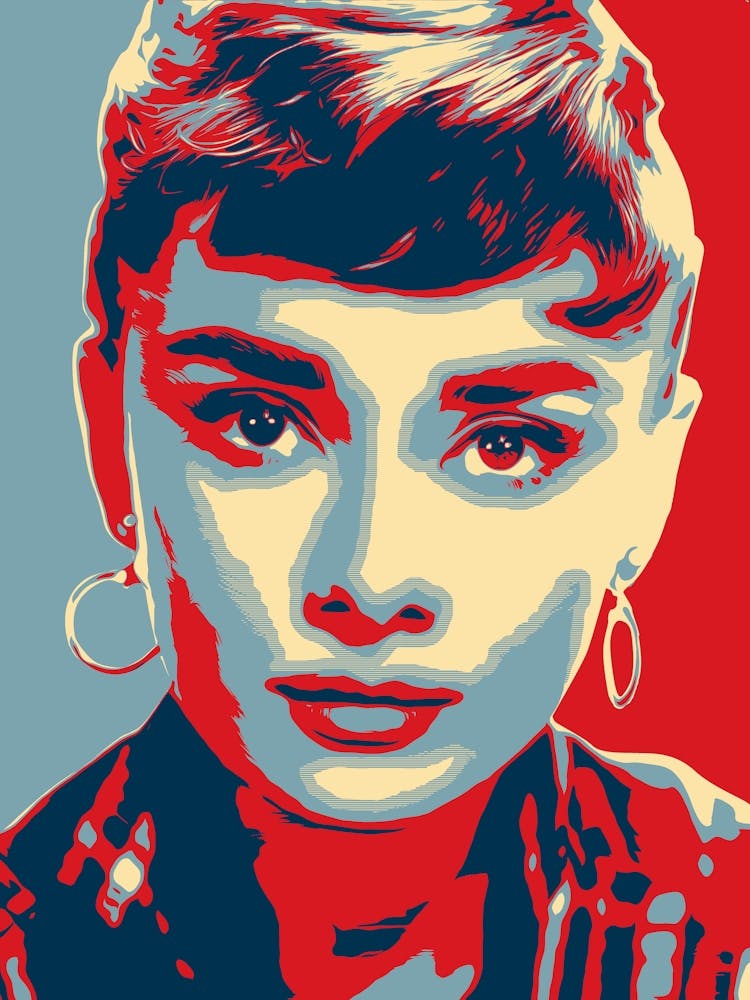 Abstract Audrey Hepburn