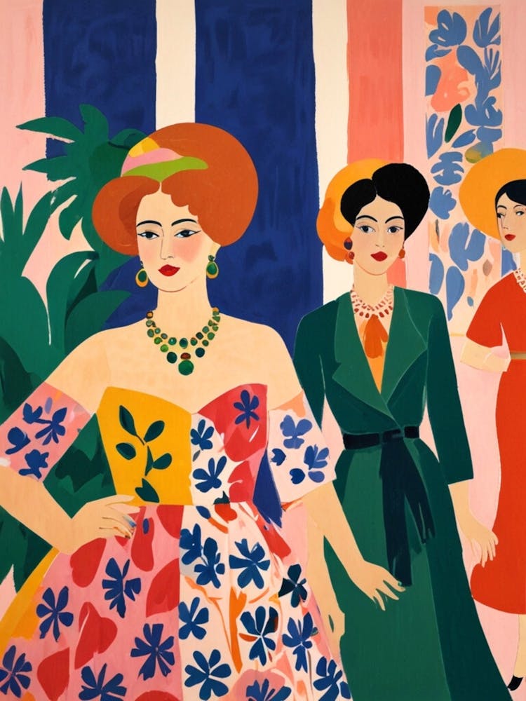 Three Women In Dresses 1