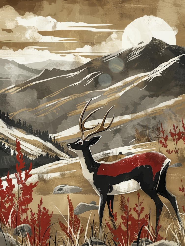 Deer Ii Canvas Print