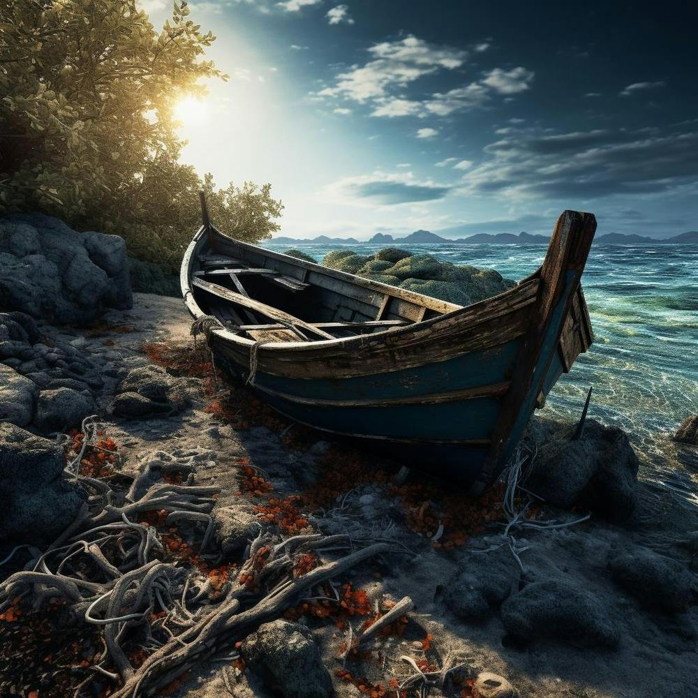 Old Boat On The Beach