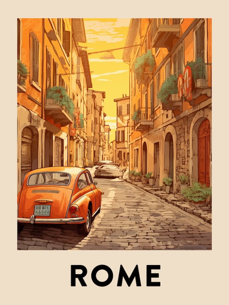 Vintage Travel Poster Rome 4