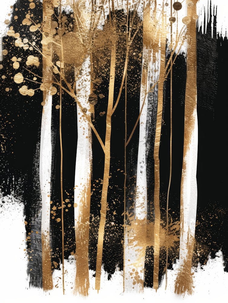 Black And Gold Canvas Print 42