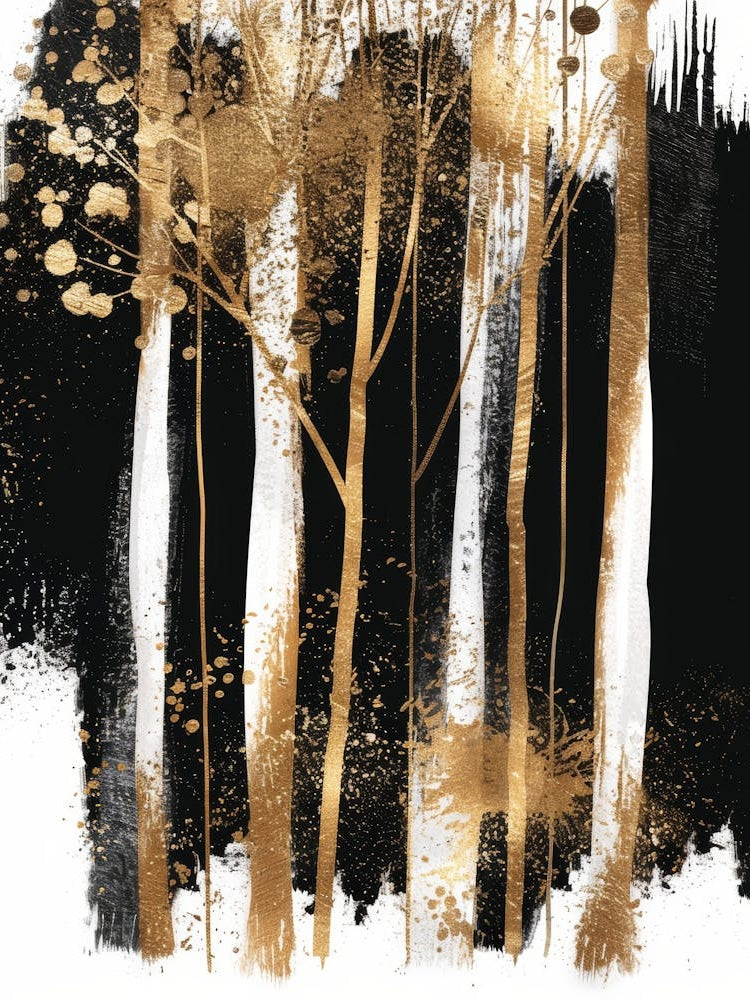 Black And Gold Canvas Print 42