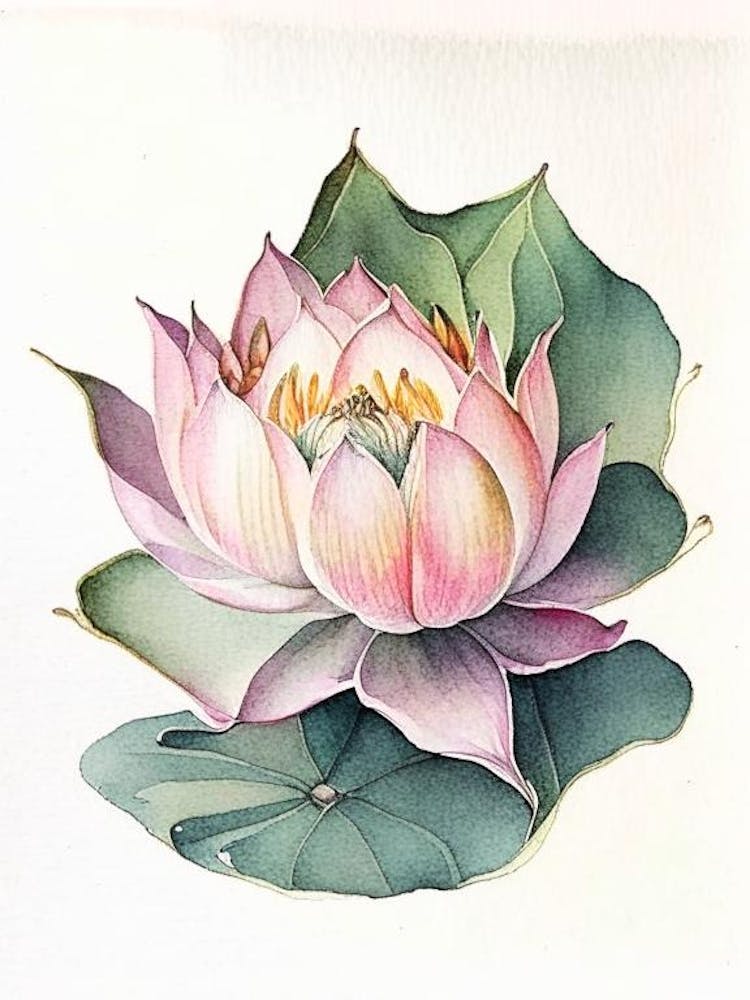 Sacred Lotus Watercolour Ink Pencil 1