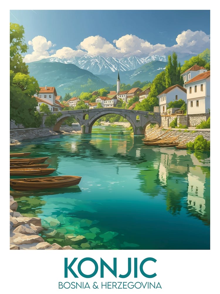 Affiche de voyage Konjic