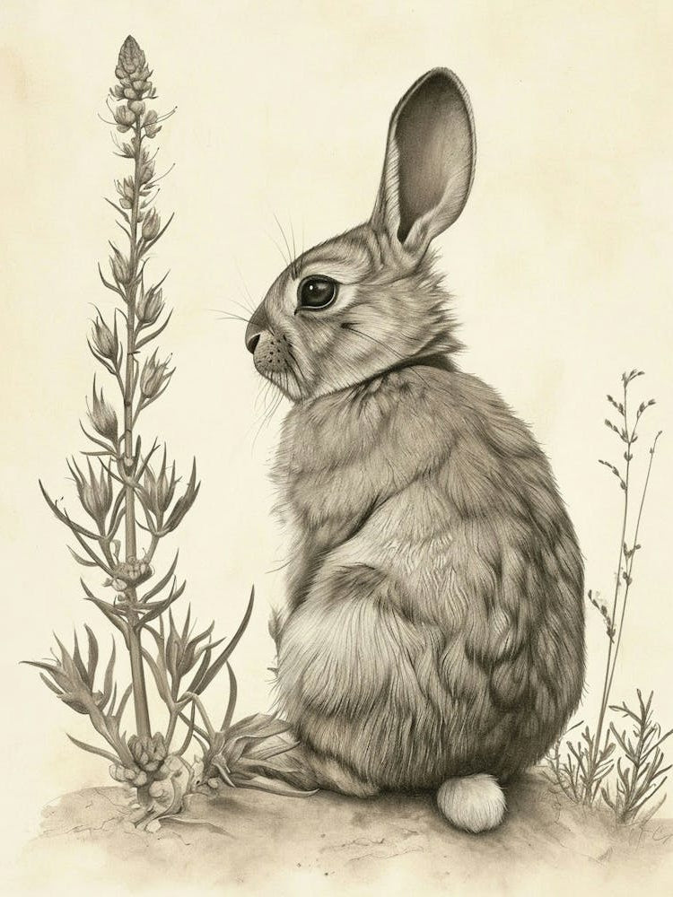 Chinchilla Rabbit Drawing 3