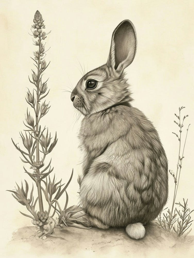Chinchilla Rabbit Drawing 3