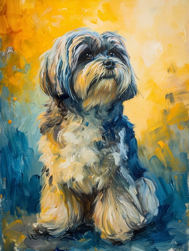 Lhasa Apso Acrylic Painting 3