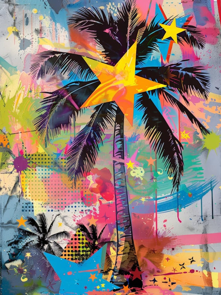 Palm Tree With Stars
