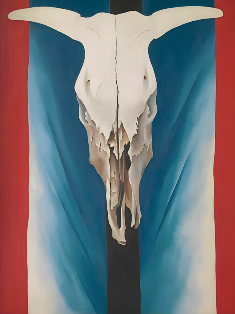Georgia O'Keeffe - Cow's Skull, Red, White, and Blue