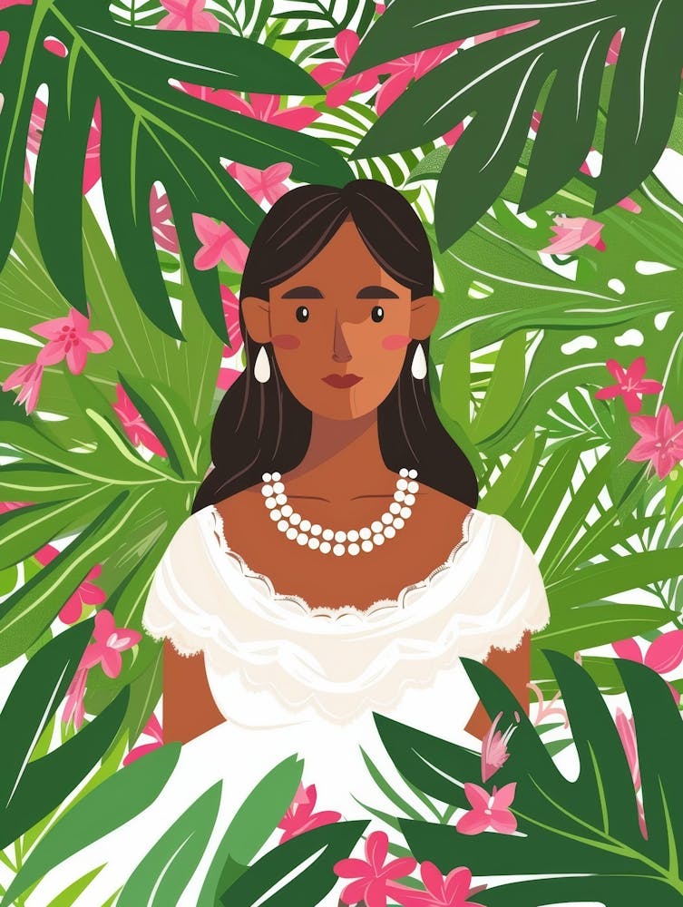 Hawaiian Girl In The Jungle