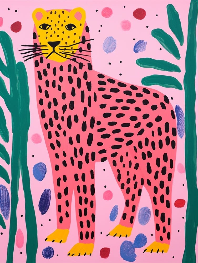 Pink Polka Dot Cheetah 6