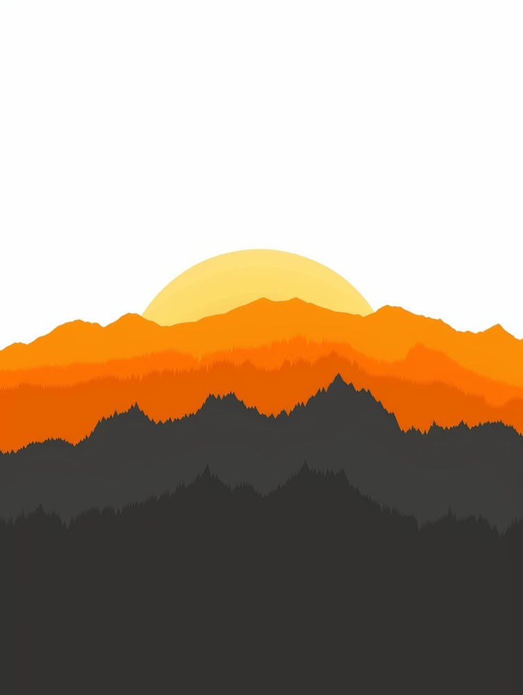 Sunset Over Mountains 2