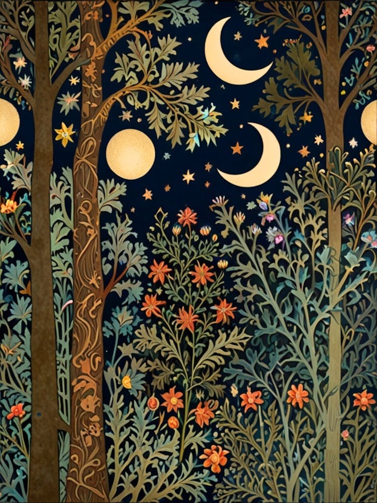 William Morris Moonlight In The Forest 102