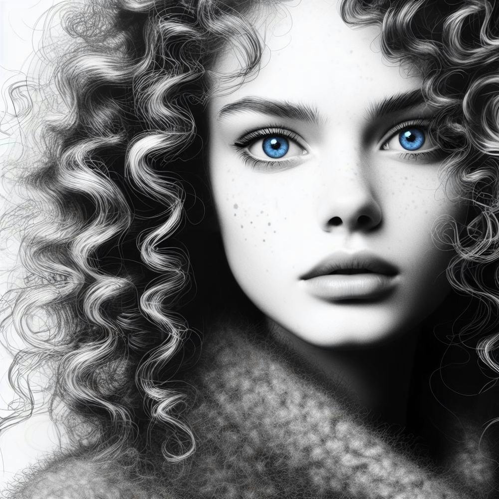 Ai Image Of Girl With Blue Eyes