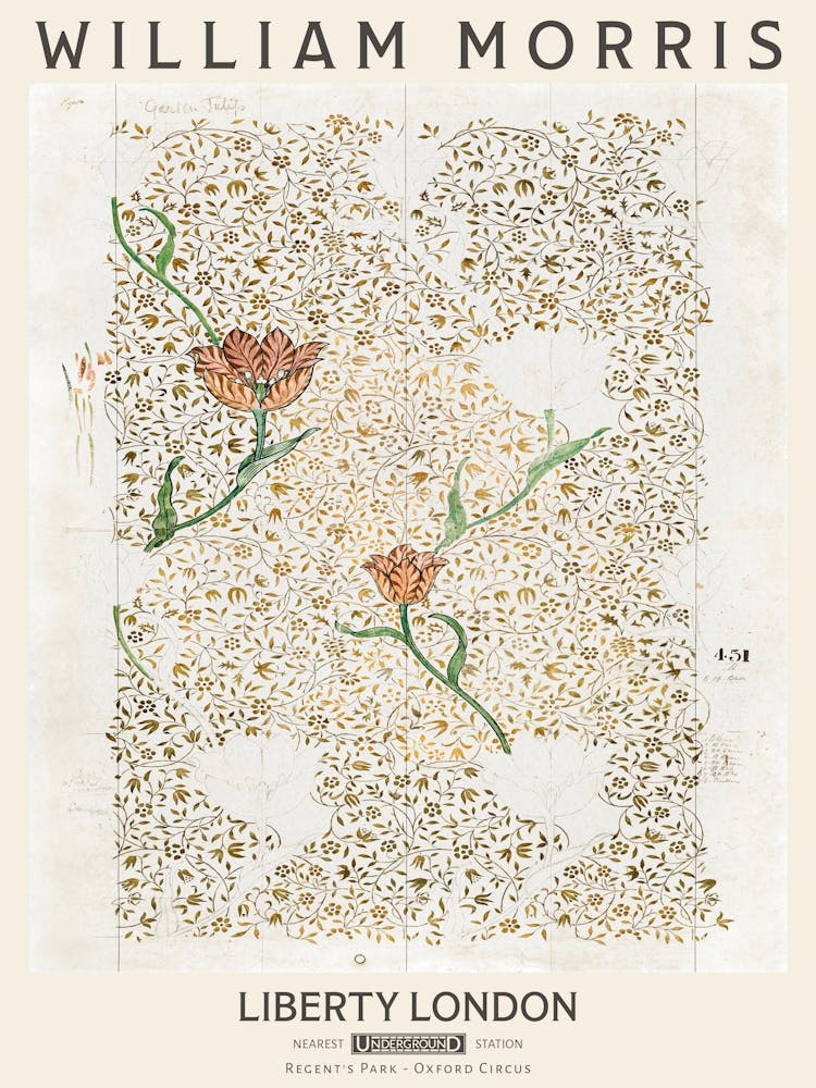 Liberty Print William Morris Garden Tulip