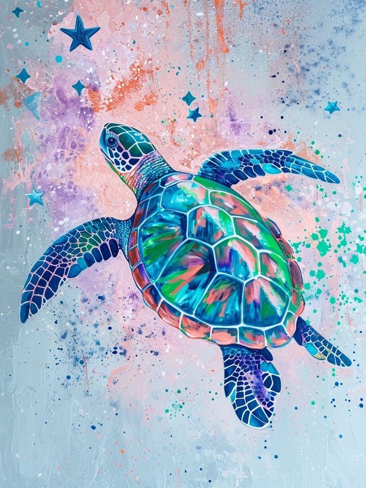 Sea Turtle Deep In The Ocean 4