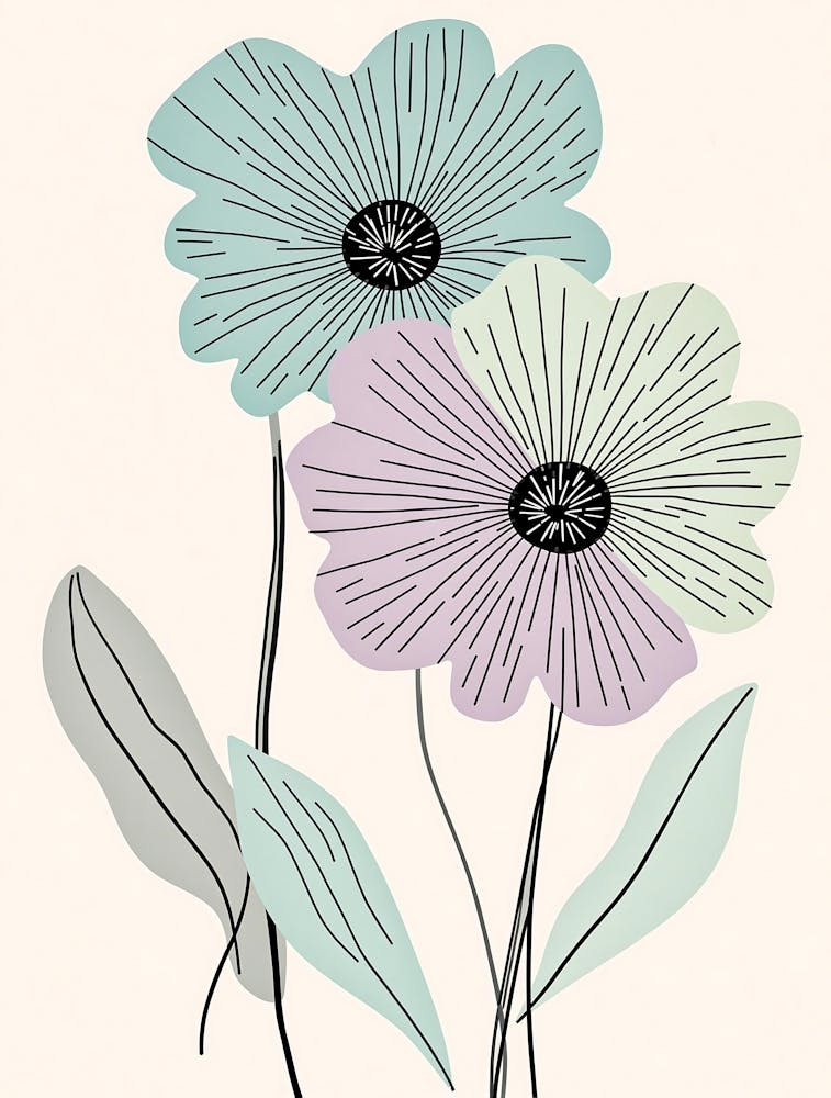 Airy Wildflower Illustrations in a Contemporary Design