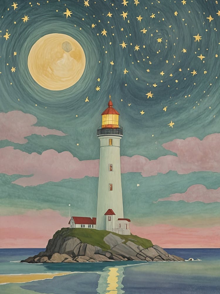 Lighthouse At Night no2