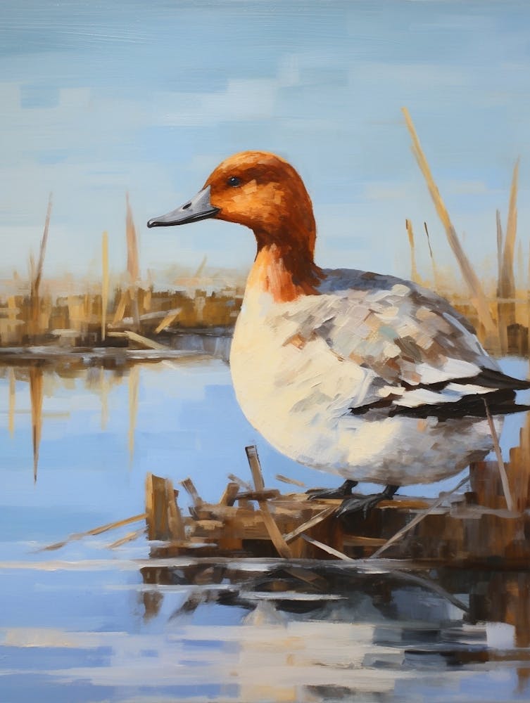 Bird Painting Canvasback 4