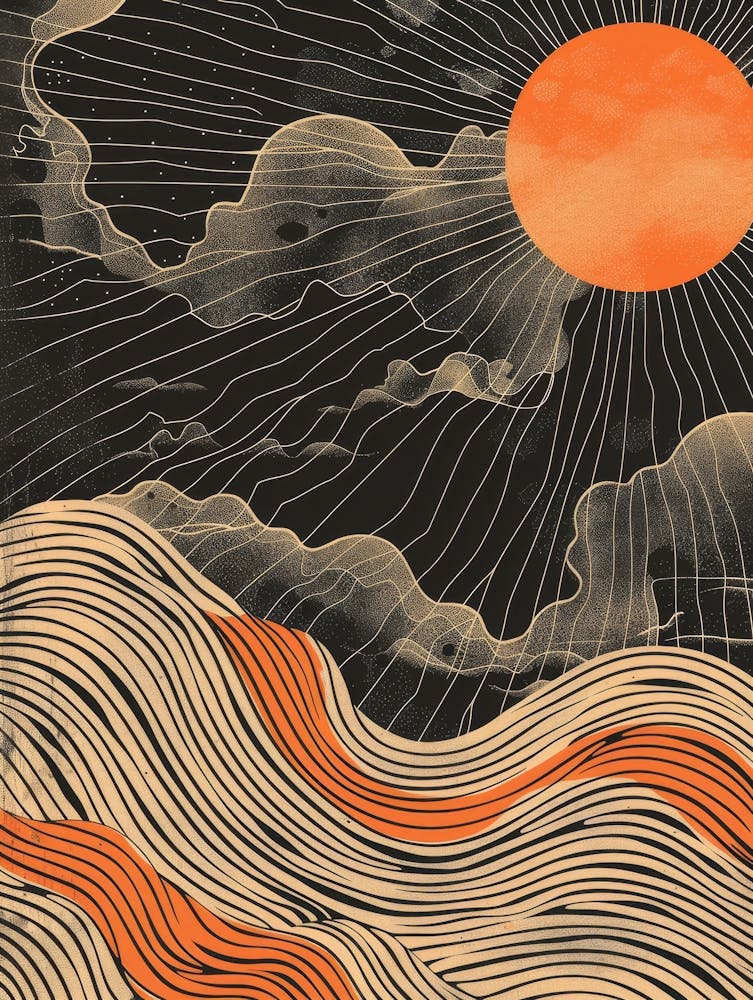 Soleil levant sur l'océan