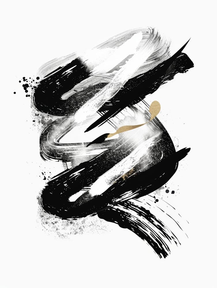 S Brush Stroke Painting