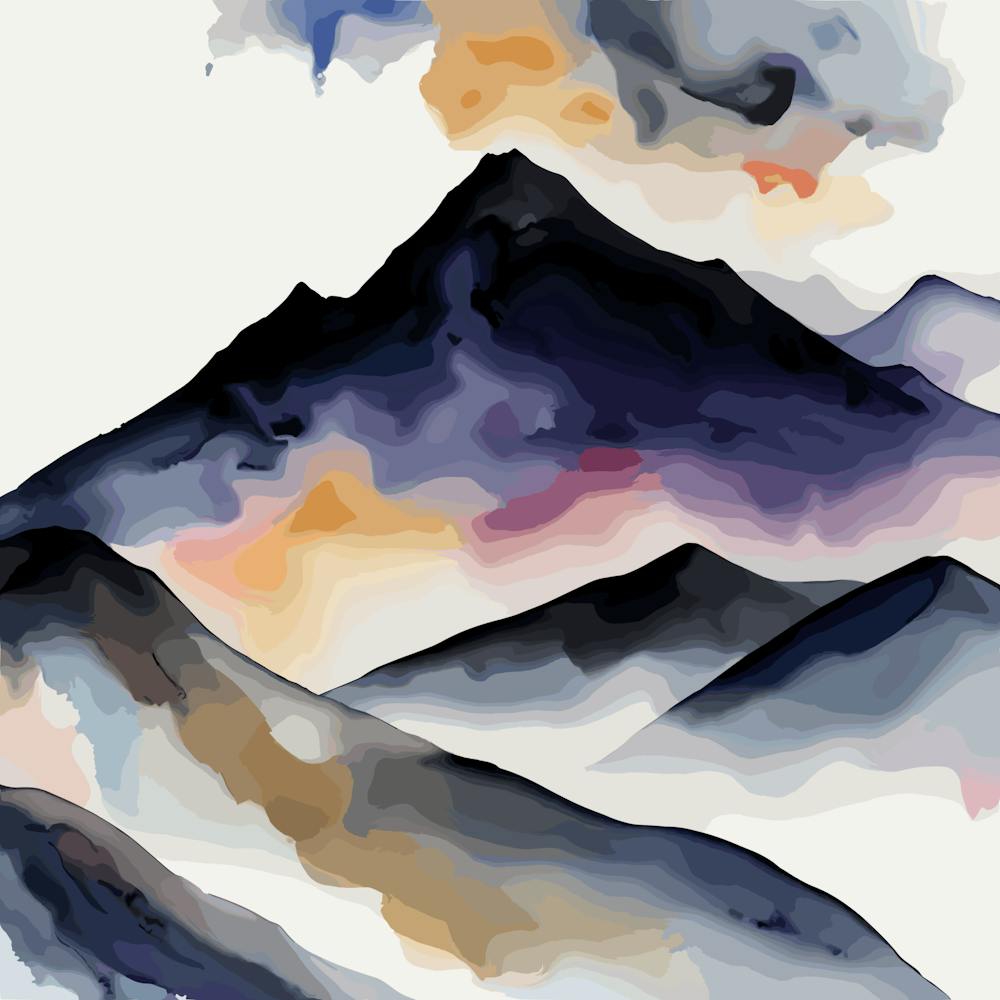 Watercolor Mountains 7