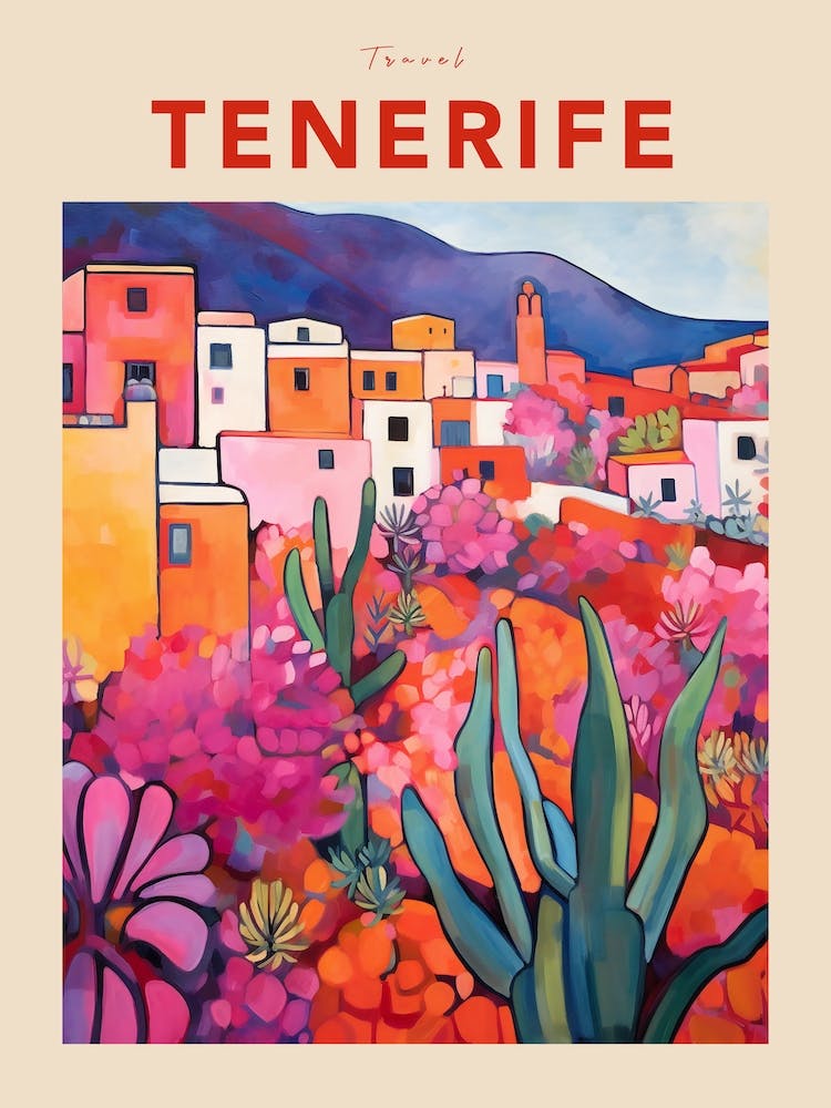 Tenerife Spain 2 Fauvist Travel Poster