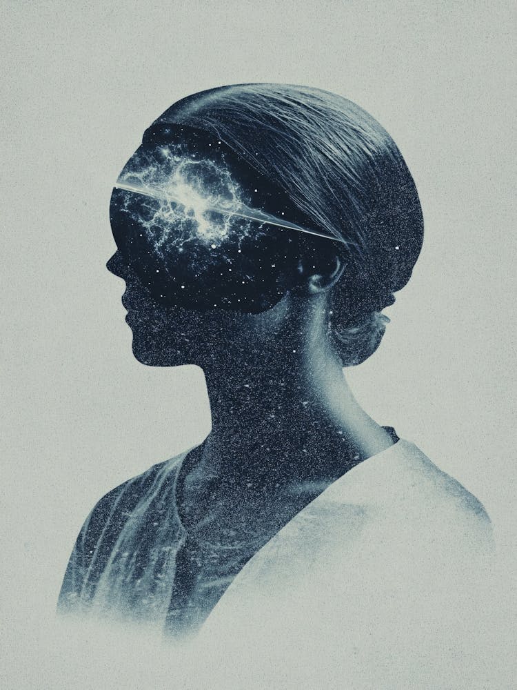Girl With A Galaxy In Her Head