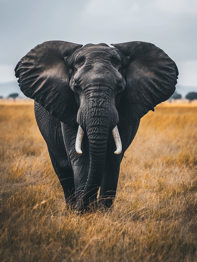 Elephant In The Savannah