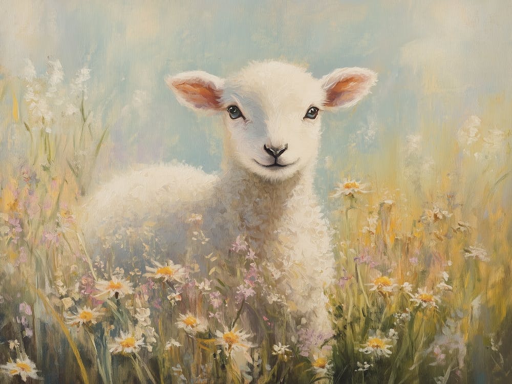 Lamb In The Meadow