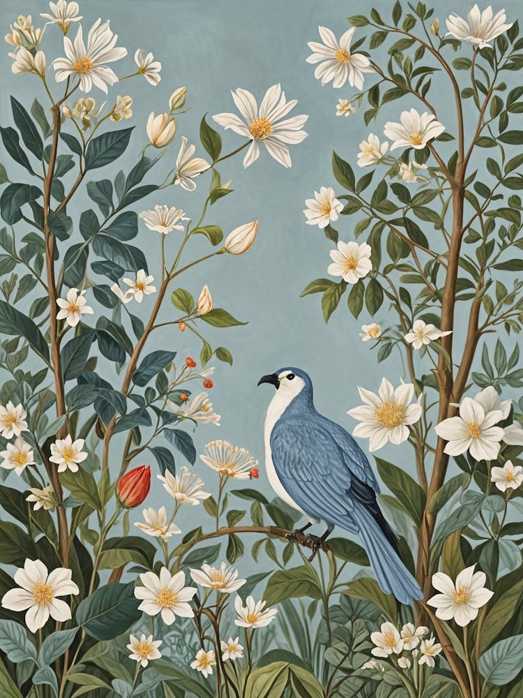 Blue Bird In The Garden 1