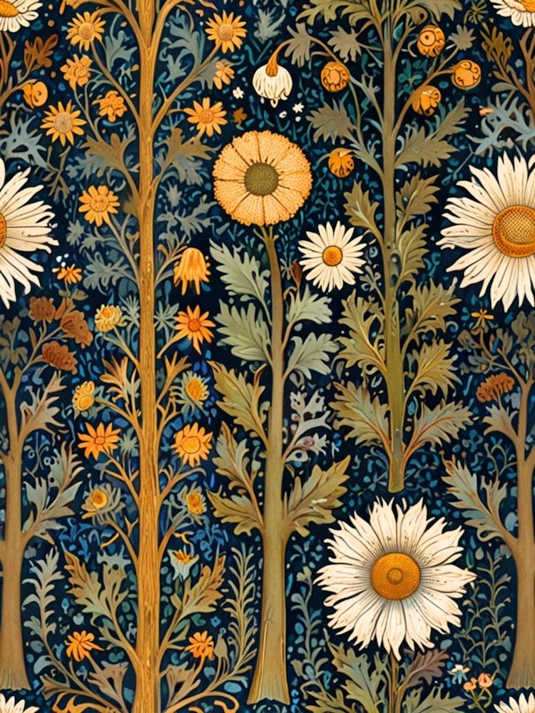 William Morris Daisies And Trees
